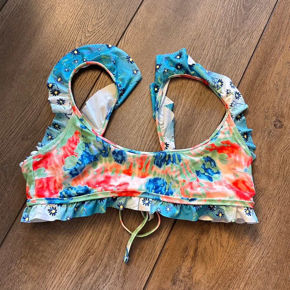 Floral bikini top